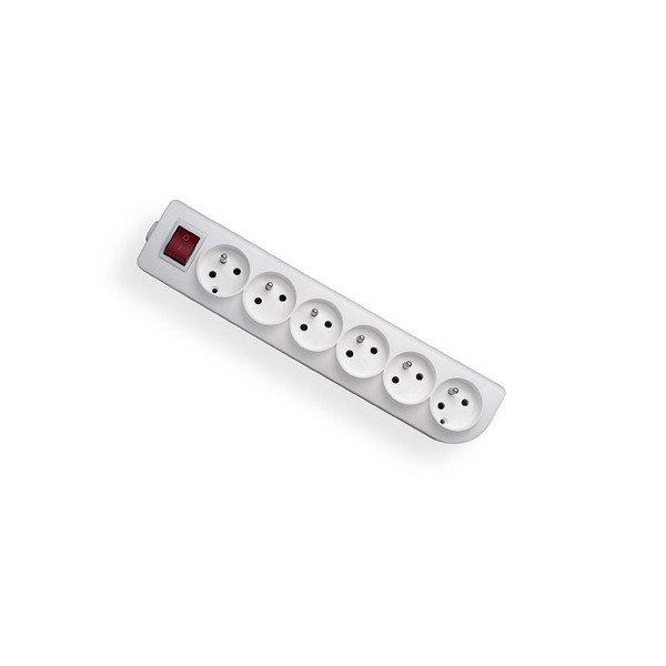 Gniazdo z wyłącznikiem do przedłużacza, 6 gniazd z uziemieniem - GN-60W Elgotech
